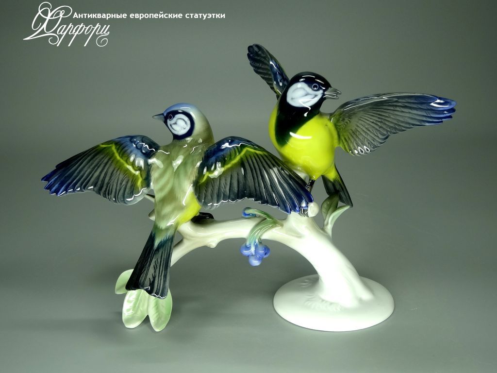 Купить фарфоровые статуэтки Rosenthal, Пара синиц, Германия